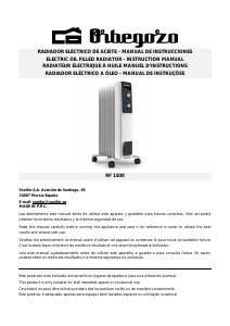 Manual Orbegozo RF 1500 Heater