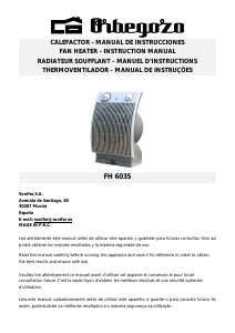 Manual Orbegozo FH 6035 Heater