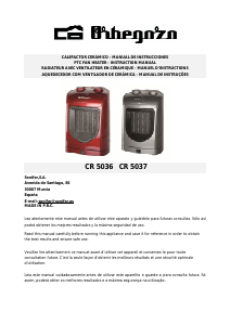 Manual de uso Orbegozo CR 5037 Calefactor