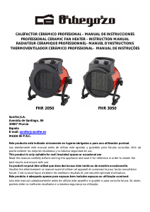 Manual de uso Orbegozo FHR 2050 Calefactor