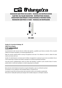 Manual de uso Orbegozo RH 1000 Calefactor
