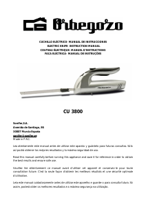 Manual Orbegozo CU 3800 Faca elétrica