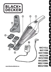 Manuale Black and Decker WDC115WA Aspirapolvere a mano