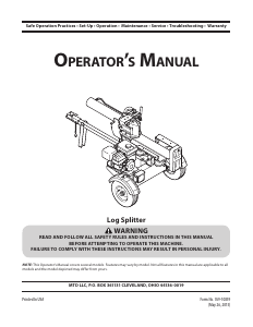 Manual Remington RM23 Wood Splitter