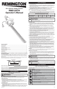 Mode d’emploi Remington RM5124TH Taille-haies