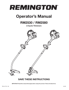 Manual de uso Remington RM2580 Cortabordes