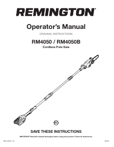 Handleiding Remington RM4050 Kettingzaag