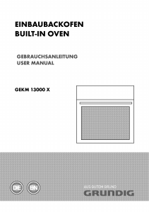 Handleiding Grundig GEKM 13000 X Oven