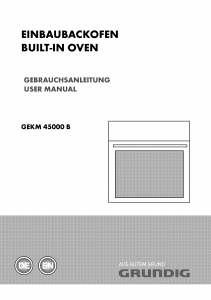 Bedienungsanleitung Grundig GEKM 45000 B Backofen