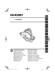 Bruksanvisning Hikoki C 3605DYA Cirkelsåg