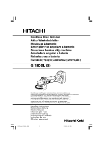 Handleiding Hitachi G 18DSL(S) Haakse slijpmachine