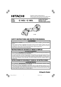 Manual de uso Hitachi G 14DL Amoladora angular