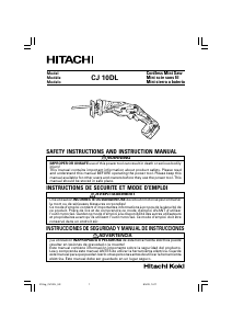 Manual Hitachi CJ 10DL Reciprocating Saw