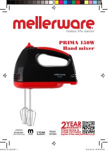 Manual Mellerware 26400A Prima Misturador da mão