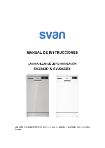 Manual de uso Svan SVJ243D Lavavajillas