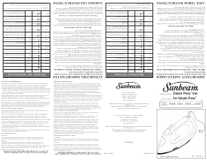 Handleiding Sunbeam 3051 Simple Press Strijkijzer
