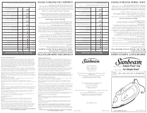 Handleiding Sunbeam 3056 Simple Press Strijkijzer