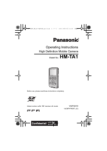 Manual Panasonic HM-TA1EB Digital Camera