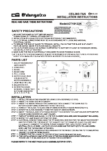 Manual de uso Orbegozo CT 19132 N Ventilador de techo