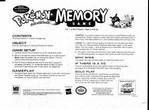 Manual MB Pokémon Memory