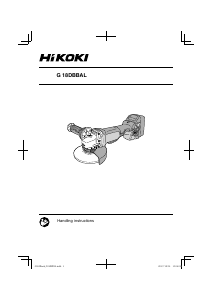 Manual Hikoki G 18DBBAL Angle Grinder