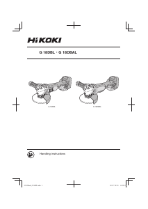 Manual Hikoki G 18DBL Angle Grinder