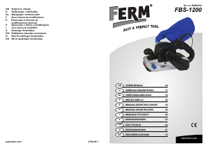 Manual FERM BSM1004 Lixadeira de rolos