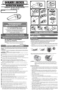 Manual de uso Black and Decker SPV1450 Aspirador de mano