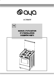 Mode d’emploi AYA ACM66W Cuisinière