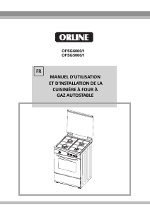 Mode d’emploi Orline OFSV6060/1 Cuisinière