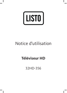 Mode d’emploi Listo 32 HD-356 Téléviseur LCD