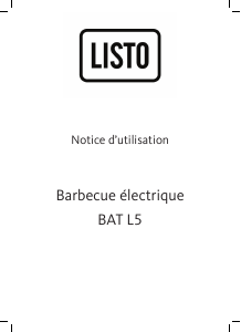 Mode d’emploi Listo BAT L5 Barbecue