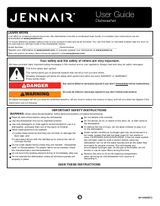 Mode d’emploi Jenn-Air JDTSS244GL Lave-vaisselle