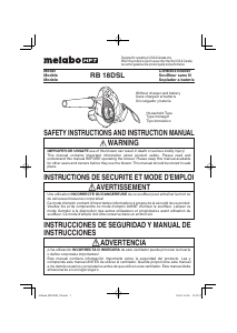 Manual de uso Metabo RB 18DSL Soplador de hojas