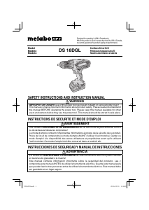 Handleiding Metabo DS 18DGL Schroef-boormachine
