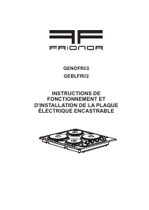 Mode d’emploi Frionor GEBLFRI/2 Table de cuisson