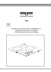 Mode d’emploi Frionor V40 Table de cuisson