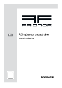 Mode d’emploi Frionor BGN16FRI Réfrigérateur