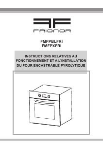 Mode d’emploi Frionor FMFPXFRI Four