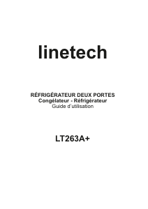 Mode d’emploi Linetech LT263A+ Réfrigérateur combiné