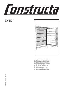 Mode d’emploi Constructa CE61250 Congélateur