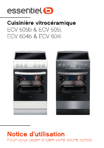 Mode d’emploi Essentiel B ECV 505i Cuisinière