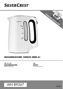 Bedienungsanleitung SilverCrest IAN 89367 Wasserkocher