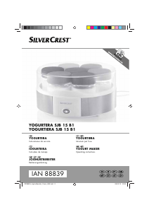Manual SilverCrest SJBn 15 B1 Yoghurt Maker