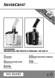 Manual SilverCrest SFE 450 C1 Juicer