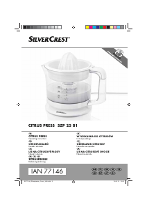 Manual SilverCrest SZP 25 B1 Citrus Juicer