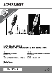 Manual de uso SilverCrest SSMS 600 C3 Batidora de mano