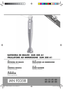 Manual SilverCrest SSM 300 A1 Hand Blender