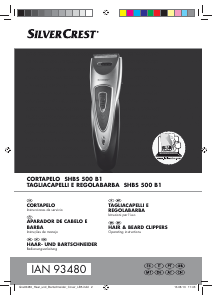 Manuale SilverCrest SHBS 500 B1 Tagliacapelli
