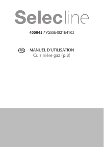 Mode d’emploi Selecline YG55E4021E4102 Cuisinière